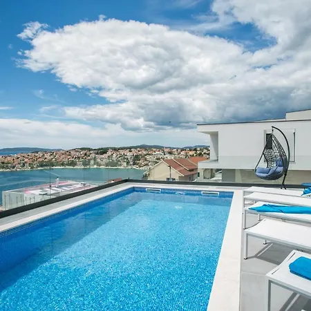 Willa Olive Exclusive - 8 People, Heated Pool, Okrug Gornji, Sea View